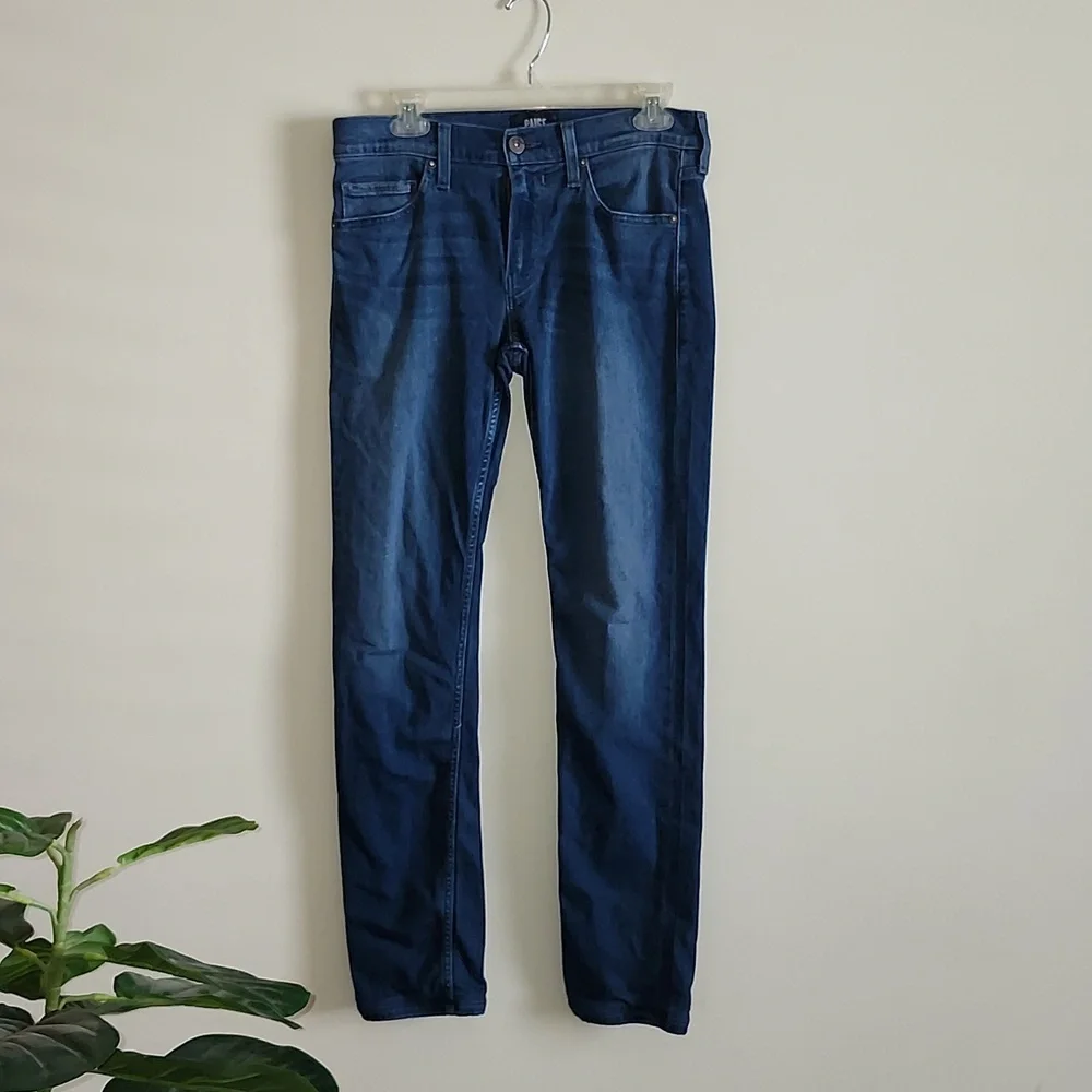 Paige Lennox straight leg jeans women's 30 waist midrise light stretch